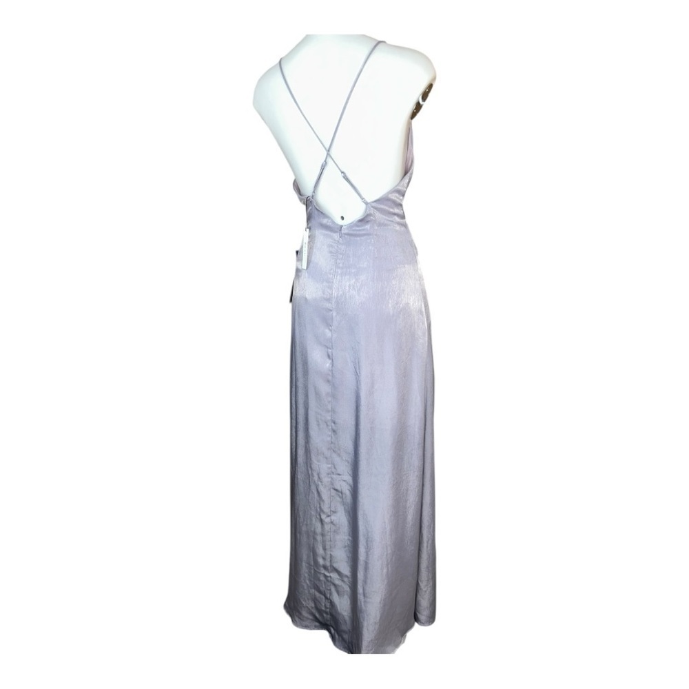 Ark NC by PROMGIRL Waverly Maxi Satin Dress Size Small Lavender Elegant Gown NWT - Picture 7 of 16